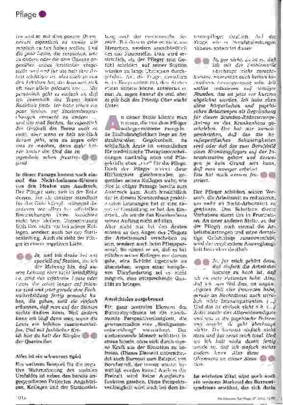 Vorschauseite 3: -Gedanken zu Burnout und zur Fähigkeit des Freizeitausgleichs-