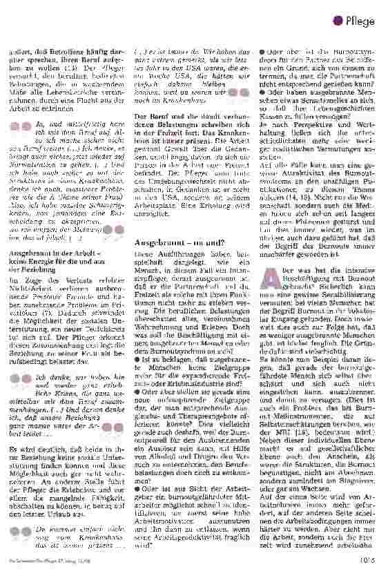Vorschauseite 4: -Gedanken zu Burnout und zur Fähigkeit des Freizeitausgleichs-