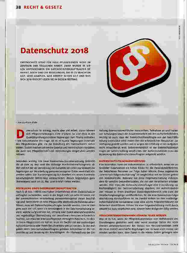 Vorschauseite 1: Datenschutz 2018