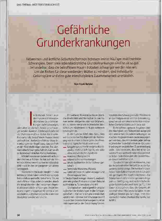 Vorschauseite 1: Gefährliche Grunderkrankungen