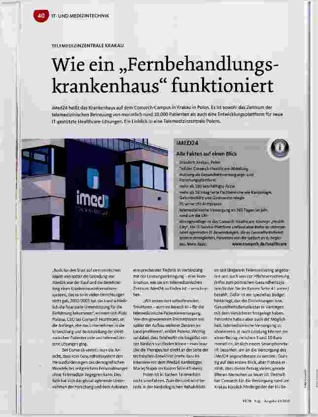 Vorschauseite 1: Wie ein „Fernbehandlungskrankenhaus“ funktioniert
