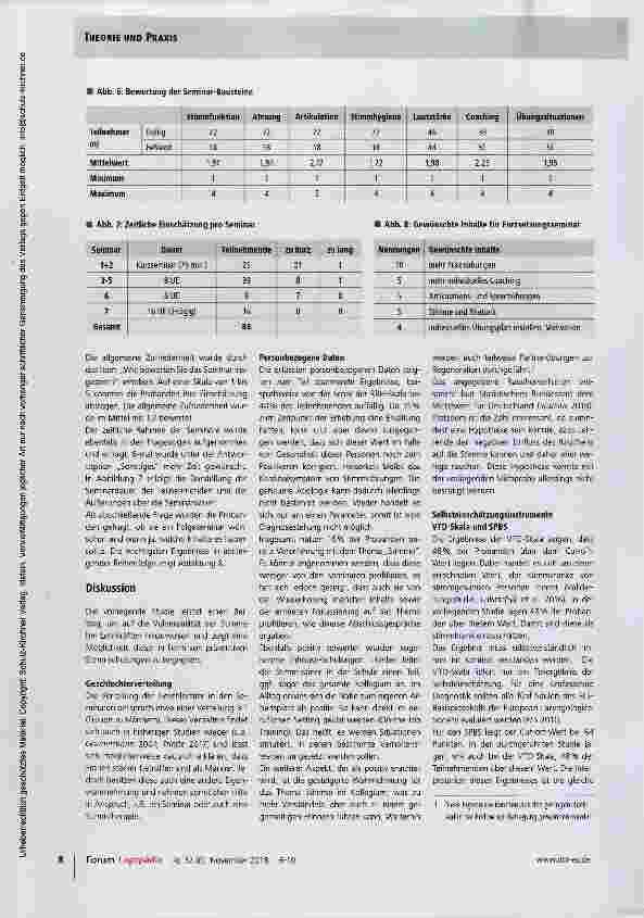 Vorschauseite 3: Prävention von Stimmstörungen bei Lehrkräften