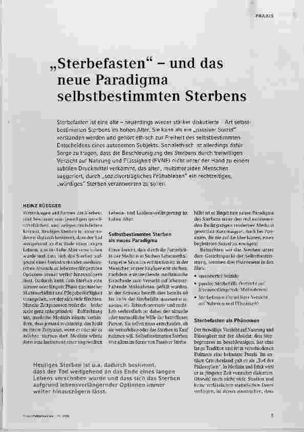 Vorschauseite 2: Sterbefasten“ und das neue Paradigma selbstbestimmten Sterbens