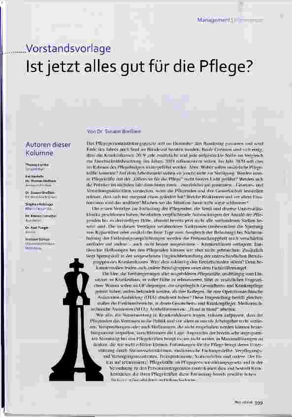 Vorschauseite 1: Ist jetzt alles gut für die Pflege?