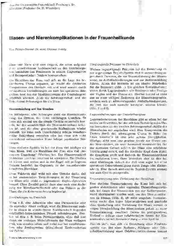 Vorschauseite 1: Blasenund Nierenkomplikationen in der Frauenheilkunde