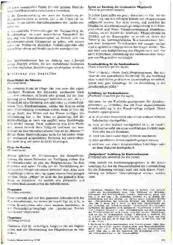 Vorschauseite 3: Die Krankenpflege von morgen Diskussion über den 5. Bericht des Komitees für Krankenpflege der WHO