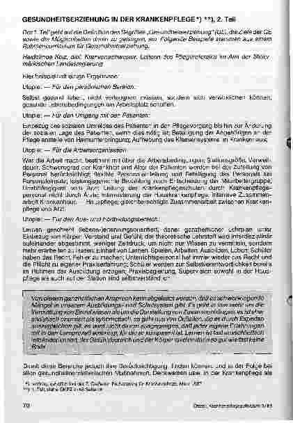 Vorschauseite 1: Gesundheitserziehung in der Krankenpflege 2. Teil