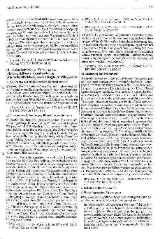 Vorschauseite 6: Das Krankenhaus in der Rechtsprechung des Bundesverwaltungsgerichts Teil II