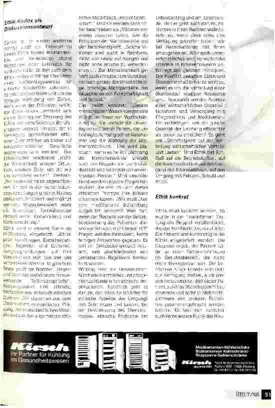 Vorschauseite 5: Entscheidungen bewußter fällen und klarer begründen Zur Arbeit an einem Ethik-Kodex eines Krankenhauses