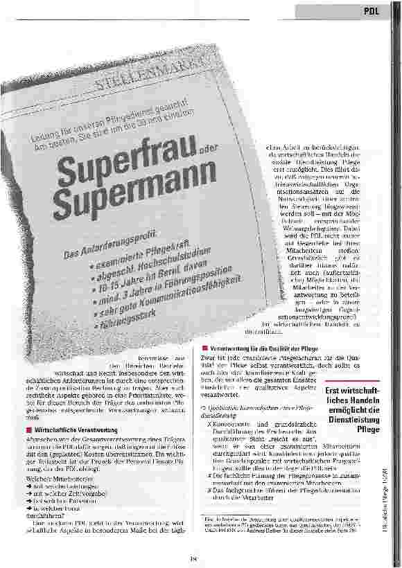 Vorschauseite 2: Pflegedienst sucht Superfrau Teil 1: Was eine Pflegedienstleitung alles können muß