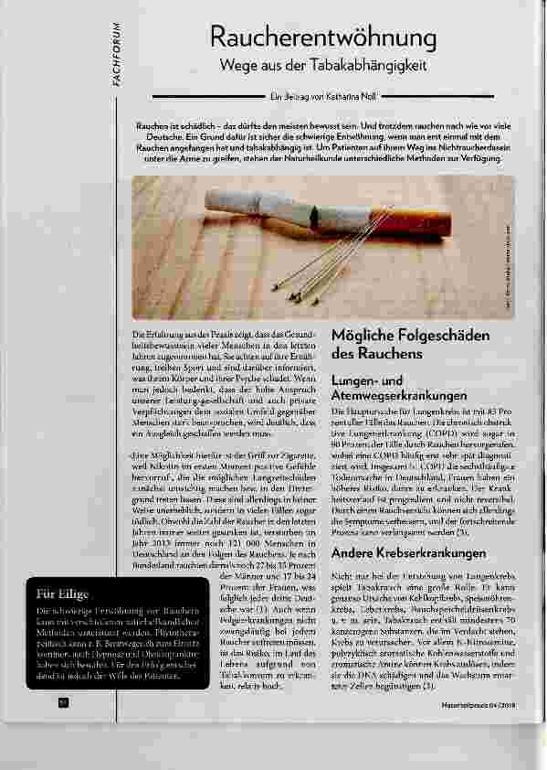 Vorschauseite 1: Raucherentwöhnung