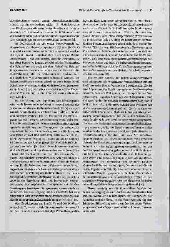 Vorschauseite 2: Blanko-Verordnung und Direktzugang zwei Wege zu mehr Entscheidungsautonomie für die therapeutischen Gesundheitsfachberufe