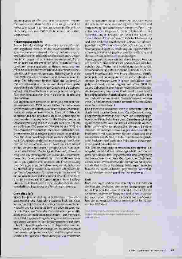 Vorschauseite 2: 28. Kongress der Deutschen Gesellschaft für Perinatale Medizin in Berlin