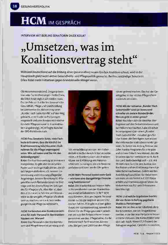Vorschauseite 1: „Umsetzen, was im Koalitionsvertrag steht“