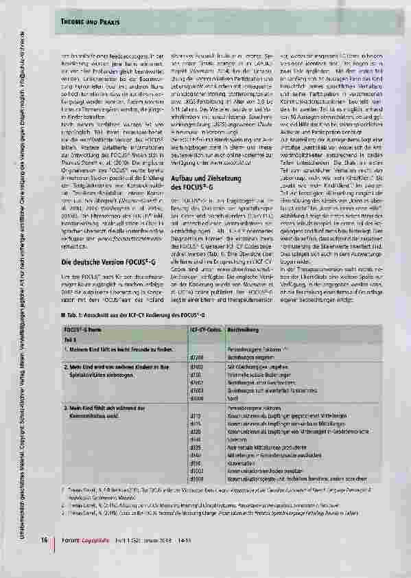 Vorschauseite 3: Fokus auf den Erfolg der Kommunikation für Kinder unter 6 Jahren (FOCUS®-G)