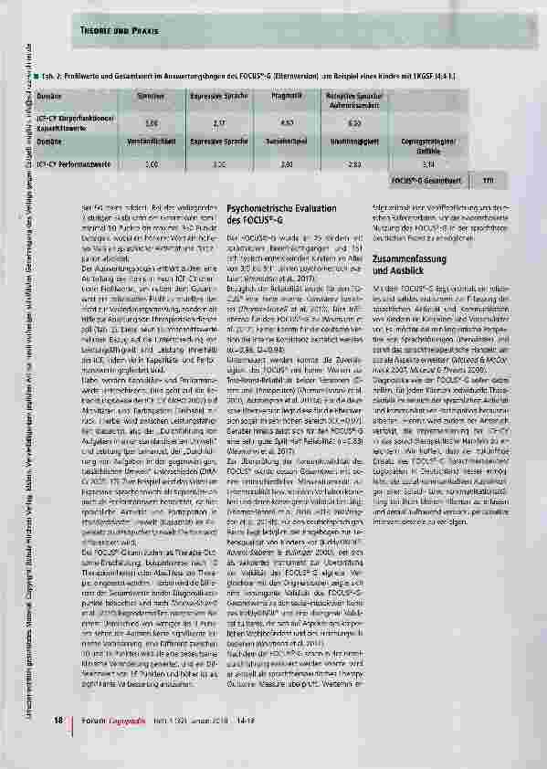 Vorschauseite 5: Fokus auf den Erfolg der Kommunikation für Kinder unter 6 Jahren (FOCUS®-G)