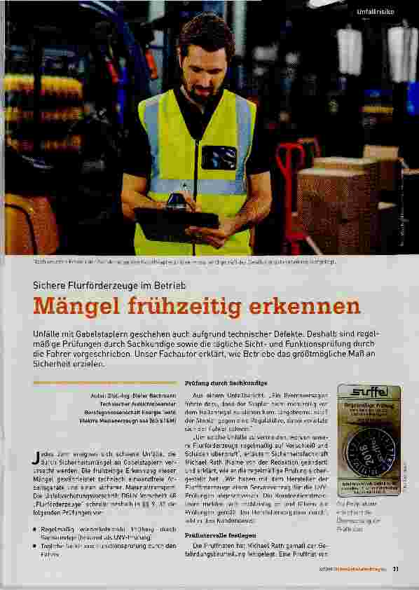 Vorschauseite 1: Mängel frühzeitig erkennen