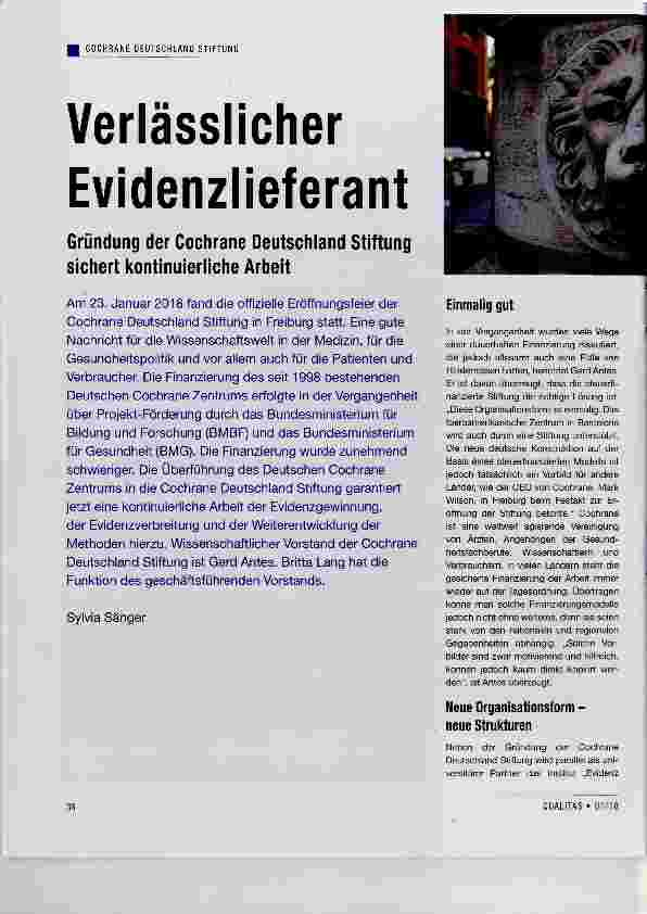 Vorschauseite 1: Verlässlicher Evidenzlieferant