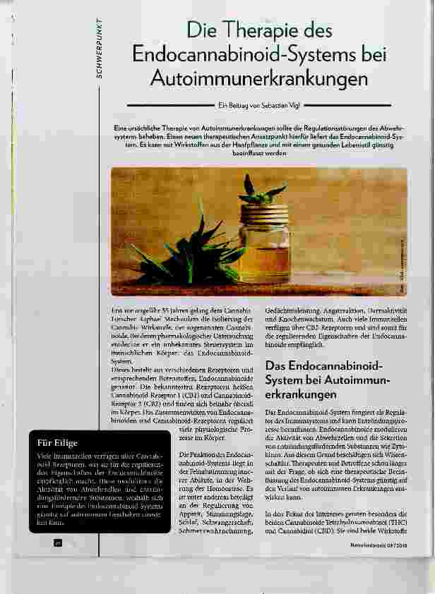 Vorschauseite 1: Die Therapie des Endocannabinoid-Systems bei Autoimmunerkrankungen