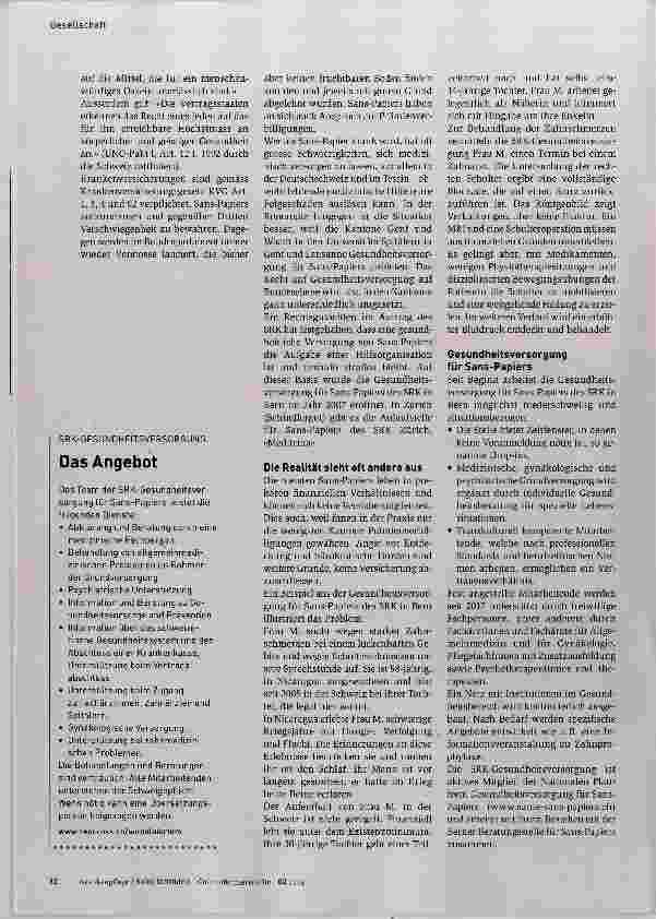 Vorschauseite 3: Seit 10 Jahren im Einsatz für Berner Sans-Papiers