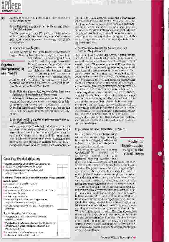 Vorschauseite 2: Qualität als Baustein der Pflegeversicherung Überprüfung und Dokumentation der Arbeitsergebnisse