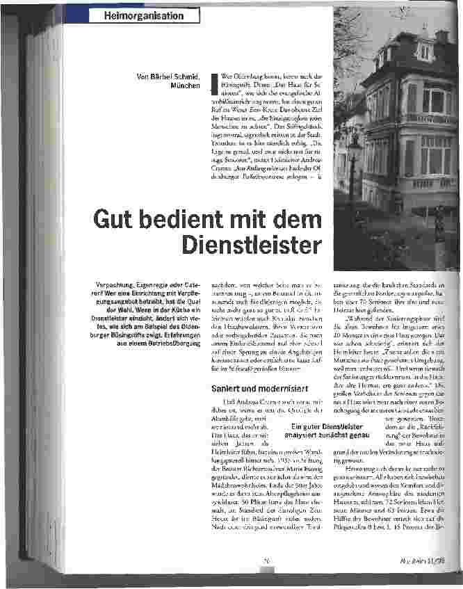 Vorschauseite 1: Gut bedient mit dem Dienstleister