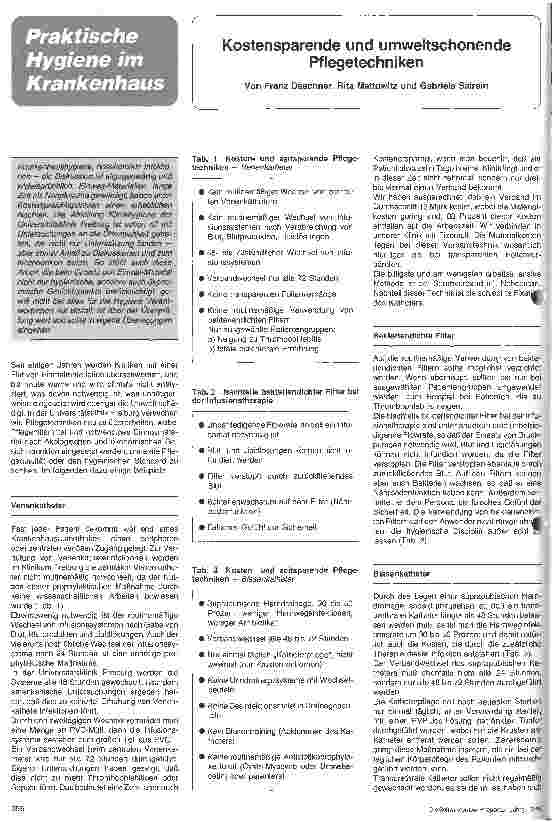 Vorschauseite 1: Kostensparende und umweltschonende Pflegetechniken