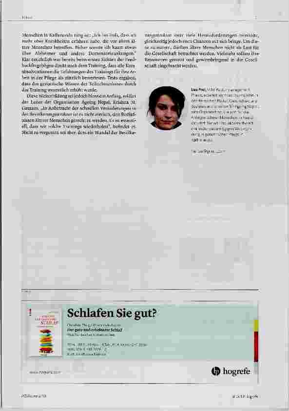 Vorschauseite 3: Bildung zum Thema Alter; für Pflegende in Nepal