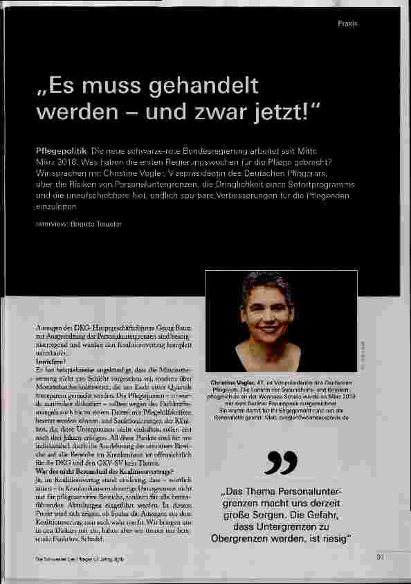 Vorschauseite 2: Es muss gehandelt werden und zwar jetzt!