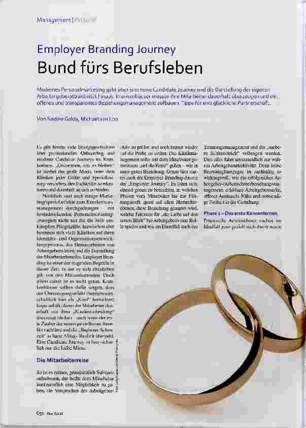Vorschauseite 1: Employer Branding Journey Bund fürs Berufsleben