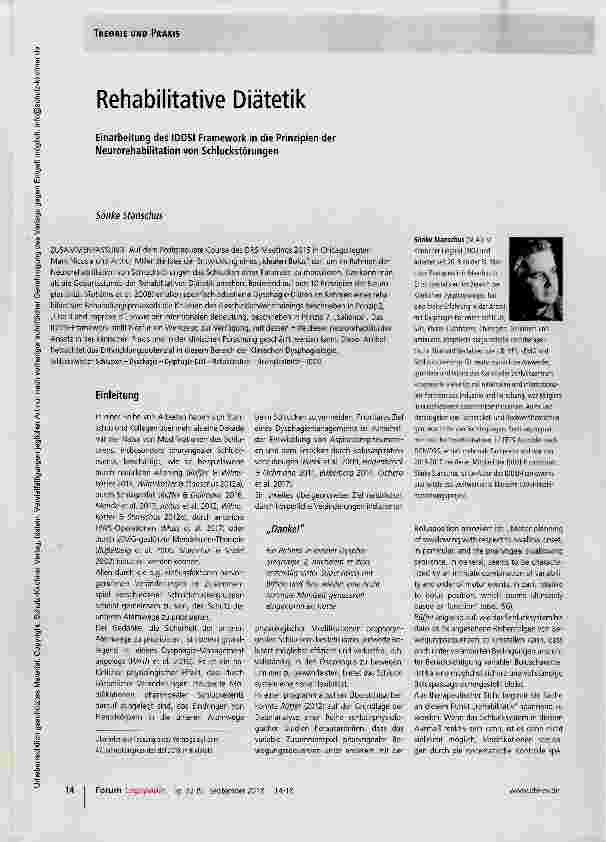Vorschauseite 1: Rehabilitative Diätetik