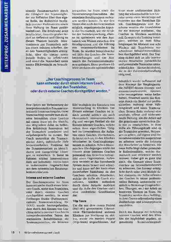 Vorschauseite 2: Zusammen das Ziel erreichen