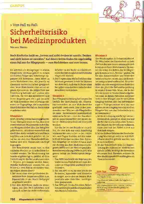 Vorschauseite 1: Sicherheitsrisiko bei Medizinprodukten