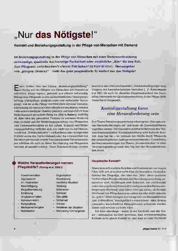 Vorschauseite 1: Nur das Nötigste!