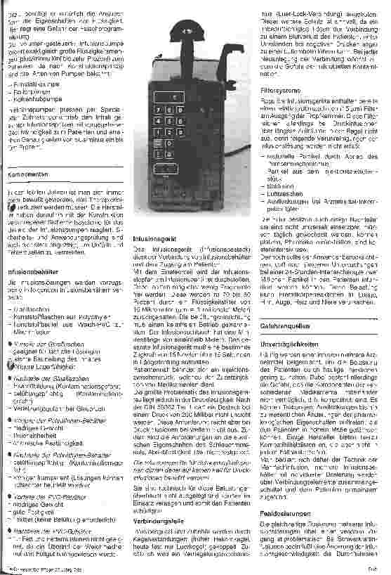 Vorschauseite 2: Medizinische Gerätekunde 3. Folge: Infusionspumpen