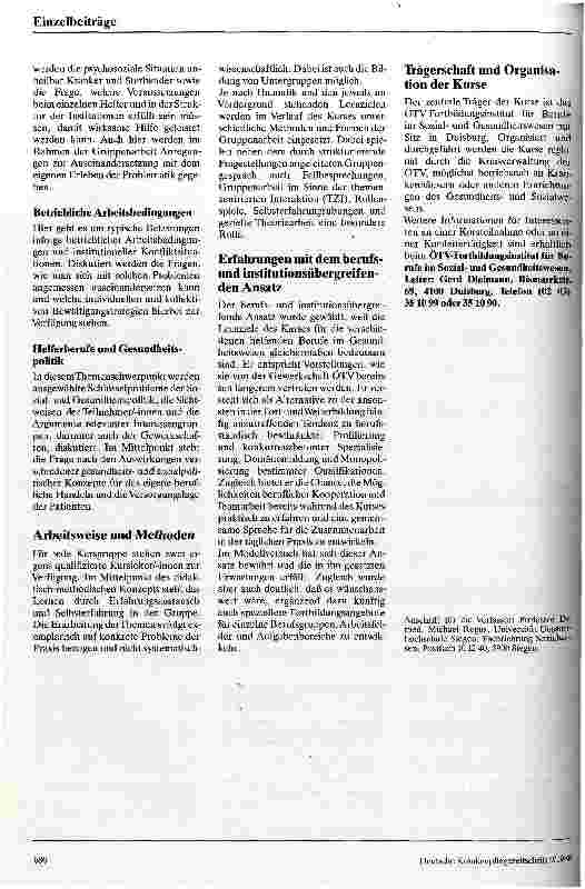 Vorschauseite 3: Medizinisch-psychosoziale Basisqualifikationen Kurzbericht über Verlauf und Ergebnisse eines Modellversuches