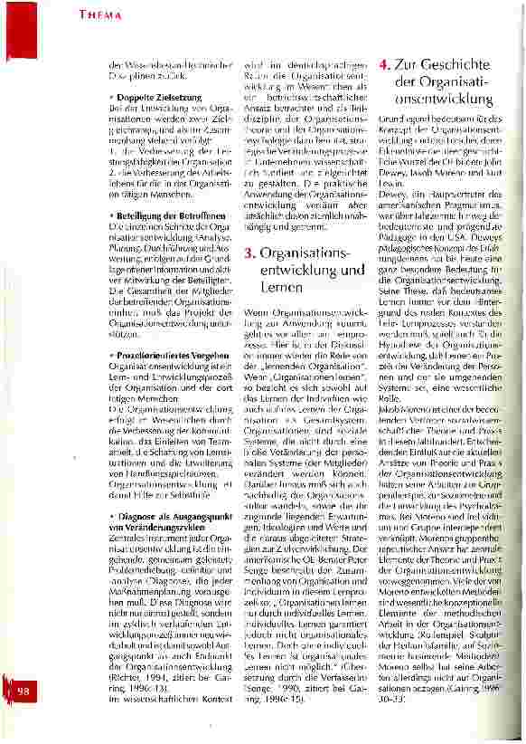 Vorschauseite 3: Organisationsentwicklung und Pflege
