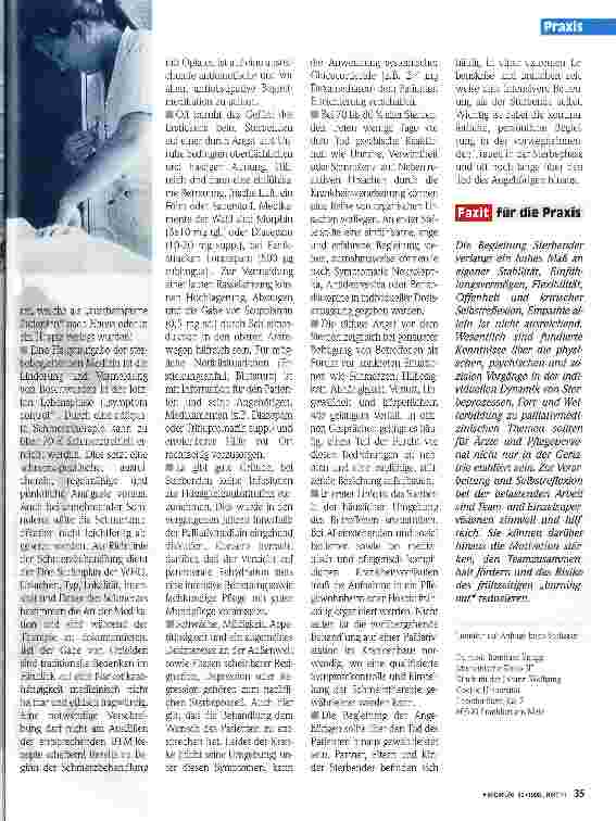 Vorschauseite 2: Sterbebegleitende Medizin in der Geriatrie