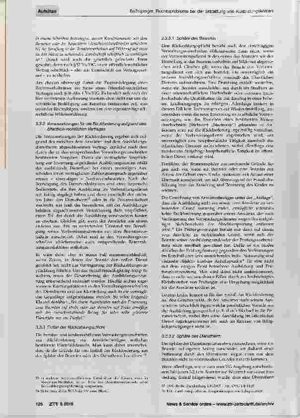 Vorschauseite 6: Rechtsprobleme bei der Erstattung von Ausbildungskosten