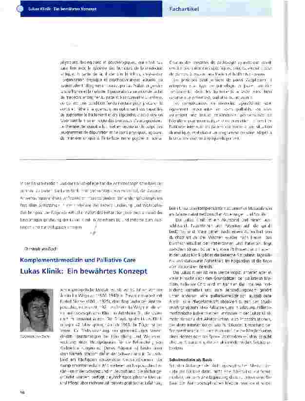 Vorschauseite 1: Lukas Klinik: Ein bewährtes Konzept