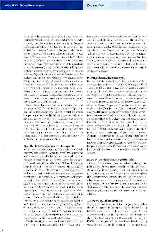 Vorschauseite 2: Lukas Klinik: Ein bewährtes Konzept