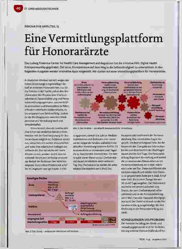 Vorschauseite 1: Eine Vermittlungsplattform für Honorarärzte