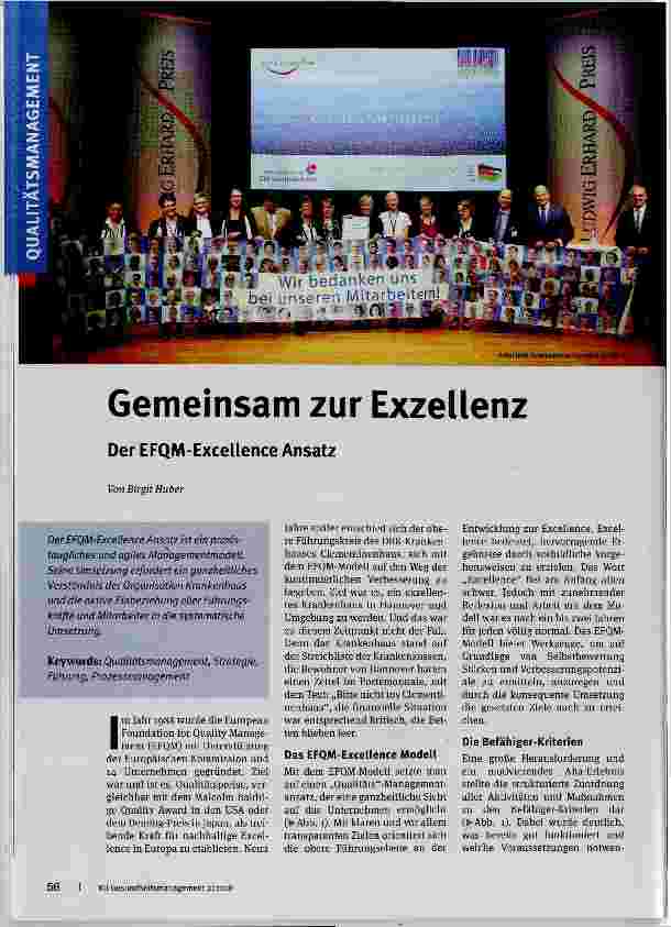 Vorschauseite 1: Gemeinsam zur Exzellenz