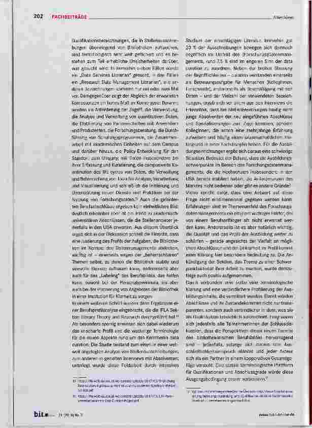 Vorschauseite 5: „Data Curation“ als Leitbegriff für eine neue Facette im bibliothekarischen Berufsbild