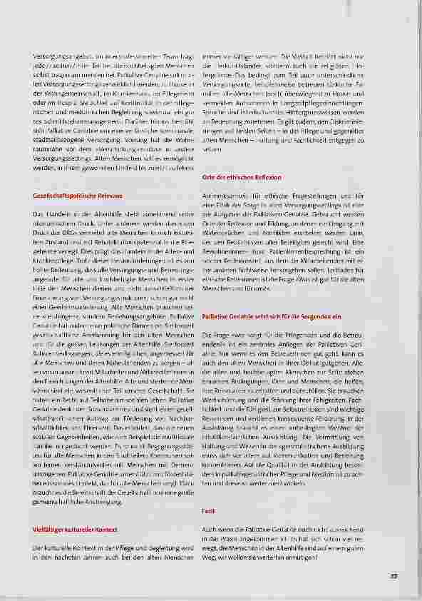 Vorschauseite 3: PALLIATIVE GERIATRIE GRUNDSATZPAPIER