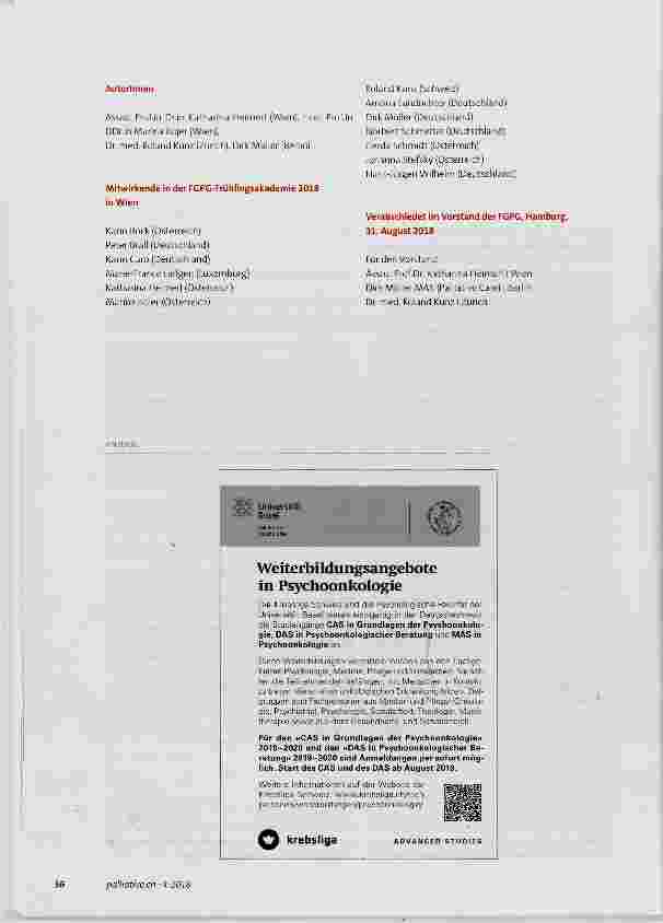 Vorschauseite 4: PALLIATIVE GERIATRIE GRUNDSATZPAPIER