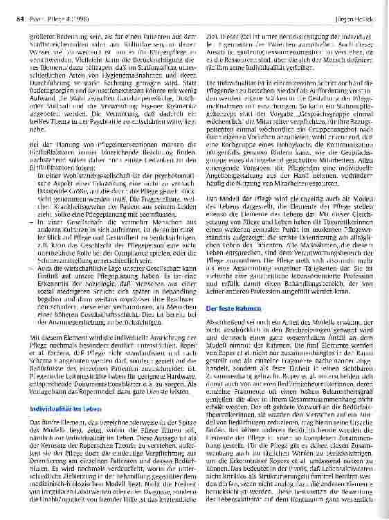 Vorschauseite 3: Elemente psychiatrischer Pflege Das Modell der Pflege von Roper, Logan und Tierney
