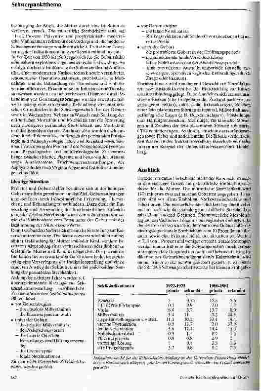 Vorschauseite 2: Die Sectio caesarae abdominalis Wandel der Indikationsstellung