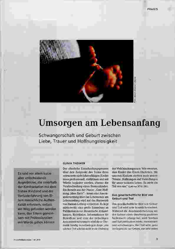 Vorschauseite 1: Umsorgen am Lebensanfang