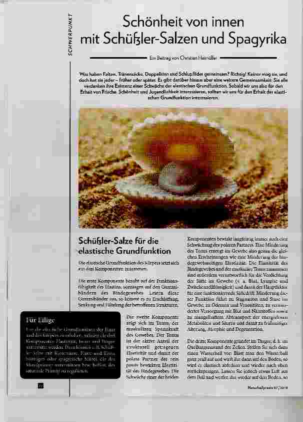 Vorschauseite 1: Schönheit von innen mit Schüfeler-Salzen und Spagyrika